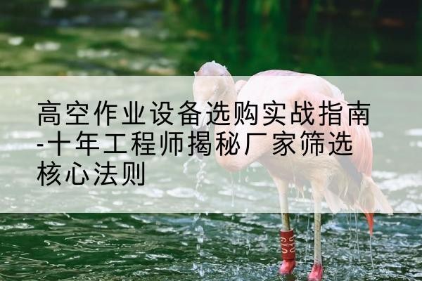 临城剪叉式升降机厂家-高空作业设备选购实战指南-十年工程师揭秘厂家筛选核心法则