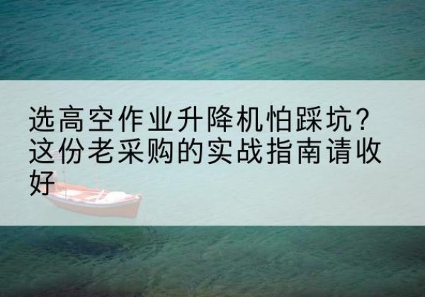 临城高空作业升降机厂家推荐-选高空作业升降机怕踩坑？这份老采购的实战指南请收好